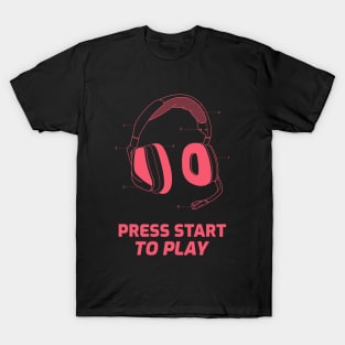 Press Start To Play Gaming T-Shirt